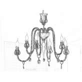 Murano glass chandelier Kranidi
