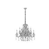 Brass LED chandelier with crystals Jiguani