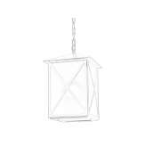 LED hanging lamp made of glass and stainless steel Fratesti