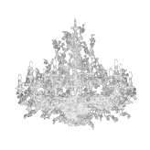 Wrought iron chandelier Bevagna