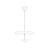 Dimmable metal pendant lamp Treyvaux
