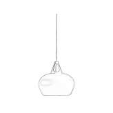 Dimmable metal pendant lamp Chexbres