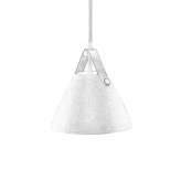 Metal and leather pendant lamp with dimmable function Escucha