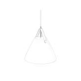 Pendant lamp made of opal glass, dimmable Escucha