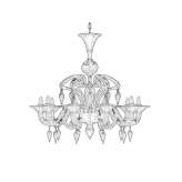 Murano glass chandelier Narrosse