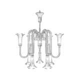Murano glass chandelier Winksele