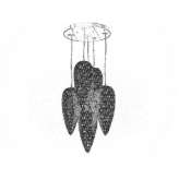 Pendant lamp with crystals Crezancy