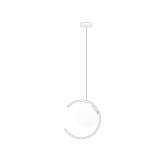 LED hanging lamp made of satin glass Syntul