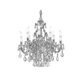 Gold French chandelier with Schoeler crystals Panqueba