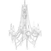 Acrylic glass chandelier in a classic style Ostrorog