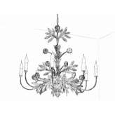 Wrought iron chandelier Cherneya
