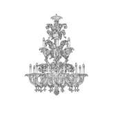 Murano glass chandelier Roby