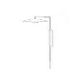 Aluminum wall lamp with a fixed arm Exochi