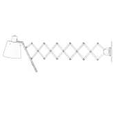 Adjustable aluminum wall lamp with swing arm Flanders