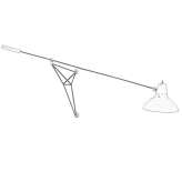Adjustable, chrome-plated wall lamp Friend