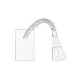 LED wall lamp with a swing arm Olur