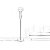 LED floor lamp made of hand-blown glass Olstorp