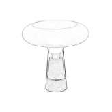 Kryształowa lampa stołowa z marmurową podstawą Sizzano