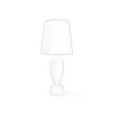 Wooden table lamp with a fixed arm Glimmen