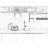 Kitchenware hanger with LED profile Despard