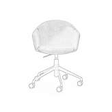 Swivel, height-adjustable fabric office chair Hereford