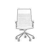 Chair with a 5-star base and armrests on wheels Culver