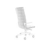 Height-adjustable fabric office chair with 5-star base Horve