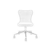 Height adjustable swivel leather office chair with 5-arm base Curiglia