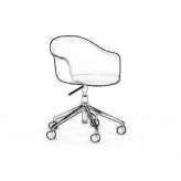 Height-adjustable office chair with wheels and armrests Naarden