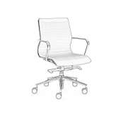 Fabric office chair on trestles and wheels Huapinol