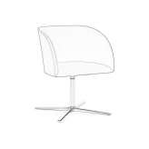 Fabric office chair with armrests and 4-arm base Radstadt