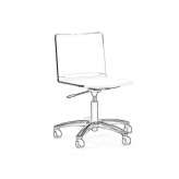 Plastic swivel office chair with 5-arm base Sveg