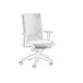 Swivel fabric office chair on wheels Sinfin
