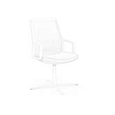 Mesh chair with 4-star base with armrests Pontacq
