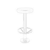 Steel stool with footrest Ladson