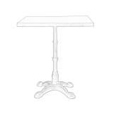 Cast iron table/table base Uhyst
