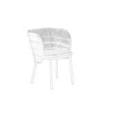 Upholstered chair with armrests Maguri
