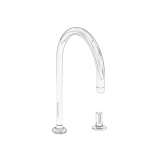 Kitchen faucet with 2 holes and single handle, made of chrome-plated brass Wickham