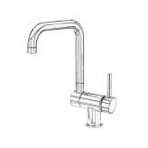 Countertop kitchen faucet with one handle Passons