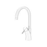 Countertop kitchen faucet with one handle Ustyluh