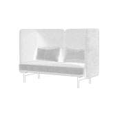 Tapicerowana sofa materiałowa z wysokim oparciem Netro