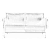Leather 2-seater sofa with removable cover Halden