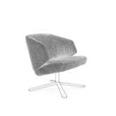 Fabric armchair with 4-star base with armrests Kalesija