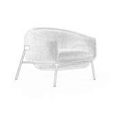 Fabric armchair with armrests Trodena