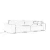 3-seater fabric sofa bed with removable cover Samsat