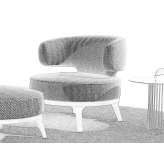 Fabric armchair with armrests Unhost
