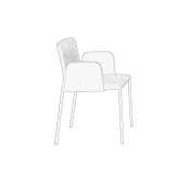 Fabric chair with armrests Tiel