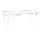 Extendable rectangular aluminum table Hasan
