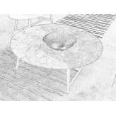 Round marble coffee table Ozersk