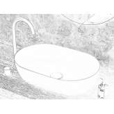 Oval countertop washbasin Toboliu